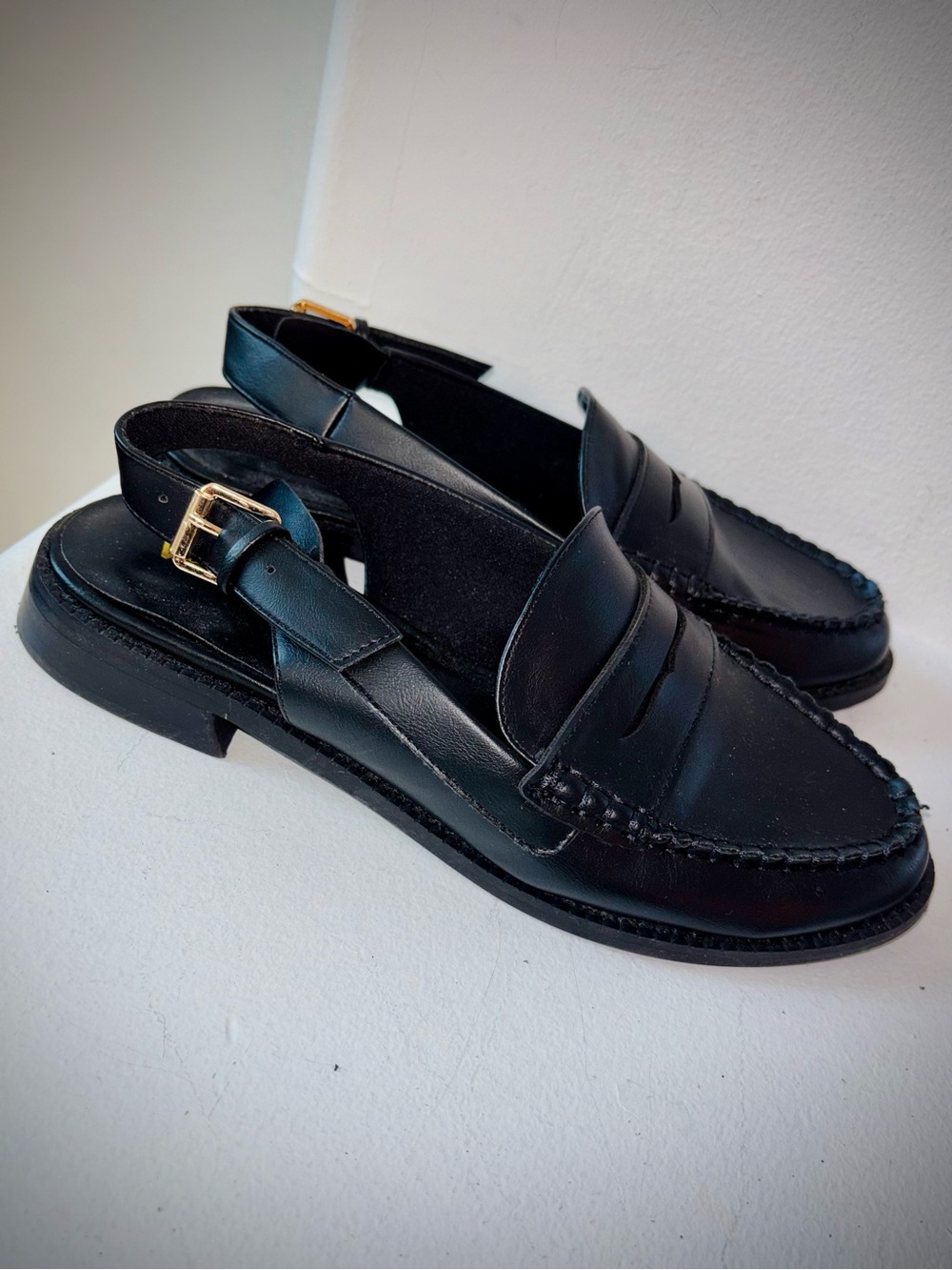 🧨SALE 4th OF JULY🧨 Sonoma Goods For Life Black Slingback Loafer Flats Preppy